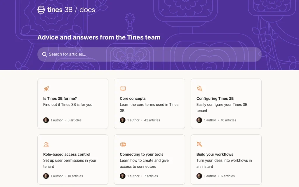 Tines 3B documentation — screenshot of the productivity & writing AI tool, Oct 1, 2026