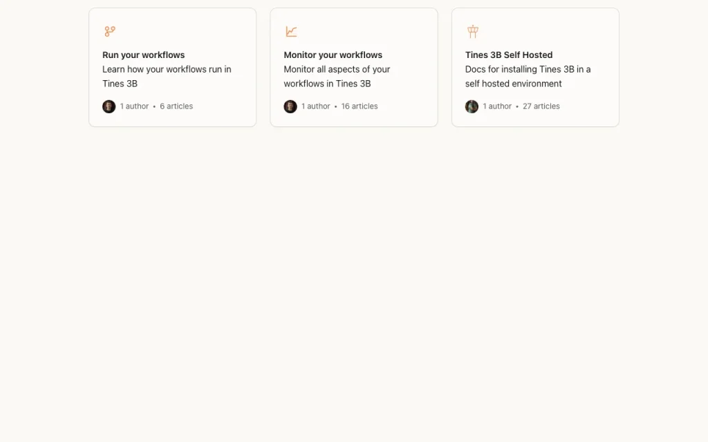 Tines 3B documentation — screenshot of the productivity & writing AI tool, Oct 1, 2026