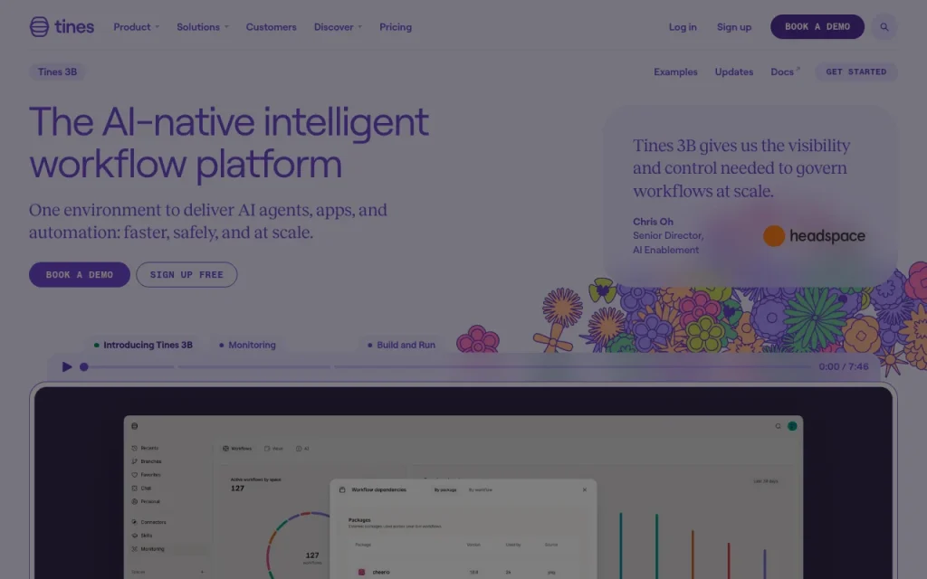 Tines 3B Startseite – Screenshot des KI-Tools produktivität & schreiben, Oct 1, 2026
