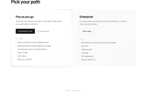 TinyFish pricing page with plans and prices — screenshot of the coding AI tool, 2026-10-01