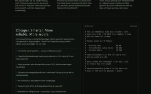 TrustedRouter pricing page with plans and prices — screenshot of the coding AI tool, 2026-10-01