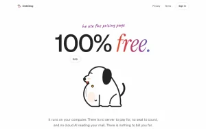 Underdog pricing page with plans and prices — screenshot of the productivity & writing AI tool, 2026-10-01