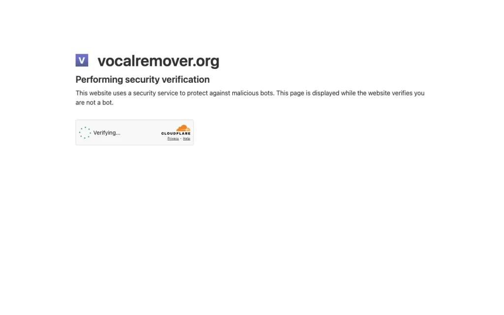 Vocal Remover página principal — captura de pantalla de la herramienta de IA audio y voz, Oct 2, 2026