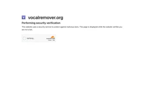 Vocal Remover homepage — screenshot of the audio & voice AI tool, 2026-10-02
