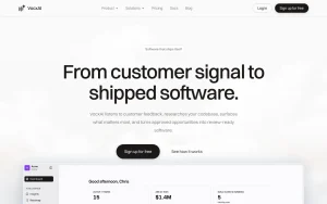 VocxAI homepage — screenshot of the coding AI tool, 2026-10-01