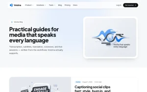 Voicina blog — screenshot of the audio & voice AI tool, 2026-10-01