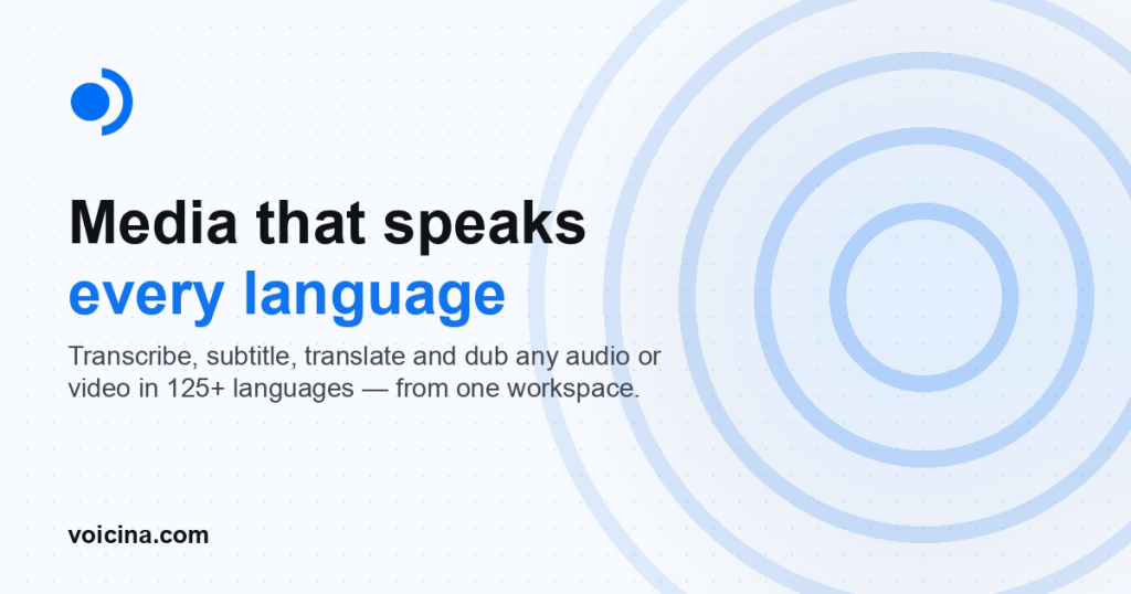 Voicina homepage screenshot, audio & voice AI tool