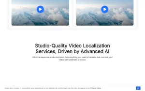 Vosko homepage — screenshot of the video AI tool, 2026-10-01
