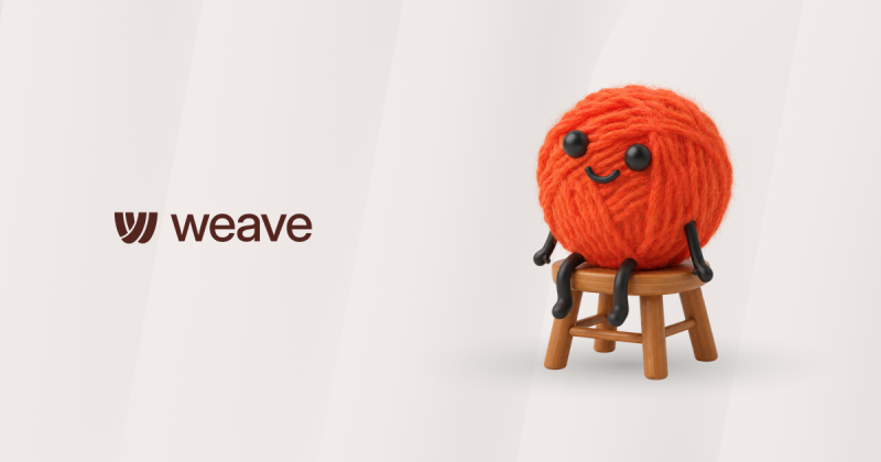 Weave homepage screenshot, coding AI tool