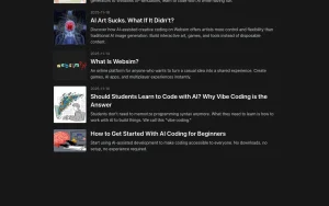 Websim blog — screenshot of the coding AI tool, 2026-10-01