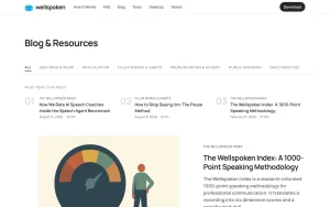 Wellspoken blog — screenshot of the audio & voice AI tool, 2026-10-01