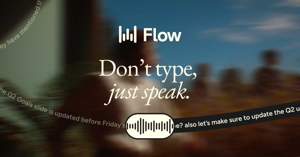 Captura de la página de inicio de Wispr Flow, herramienta de IA audio y voz