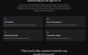 Yolando homepage — screenshot of the productivity & writing AI tool, 2026-10-01