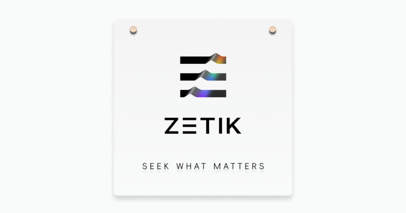 Zetik homepage screenshot, research & search AI tool