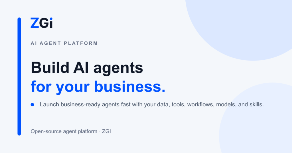 ZGI homepage screenshot, productivity & writing AI tool