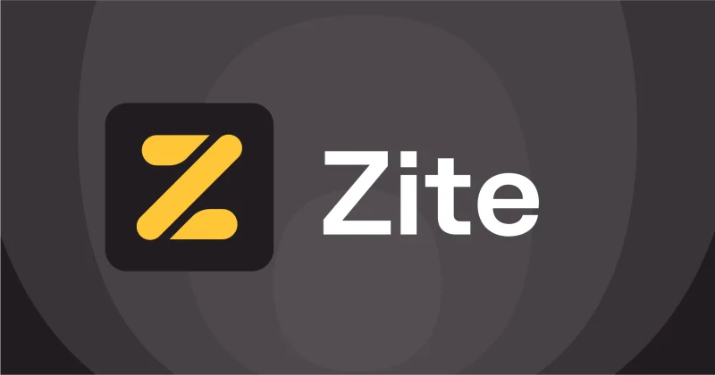 Captura de la página de inicio de Zite, herramienta de IA productividad y escritura