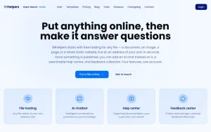 99helpers features page — screenshot of the productivity & writing AI tool, 2026-10-02