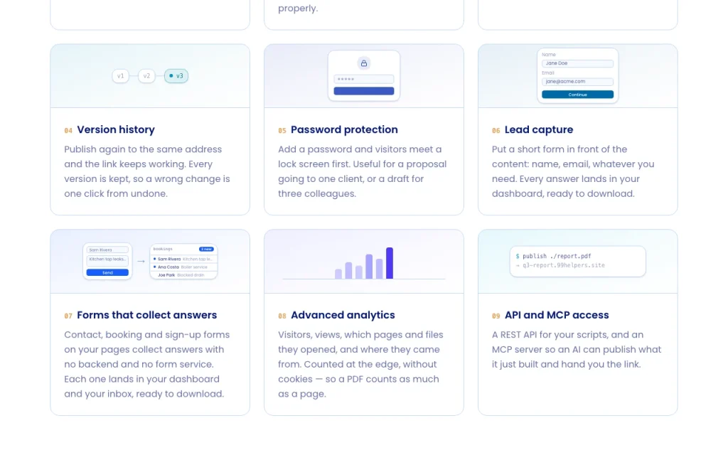 99helpers homepage — screenshot of the productivity & writing AI tool, Oct 2, 2026