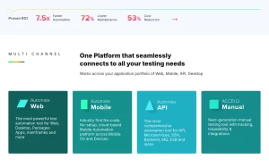 ACCELQ homepage — screenshot of the coding AI tool, 2026-10-01