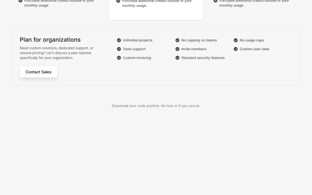 Acebuilder página de precios con planes y precios — captura de pantalla de la herramienta de IA programación, Oct 1, 2026