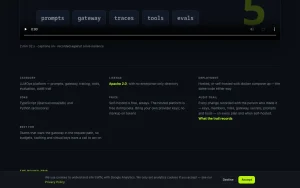 AcruxCore homepage — screenshot of the coding AI tool, 2026-10-01