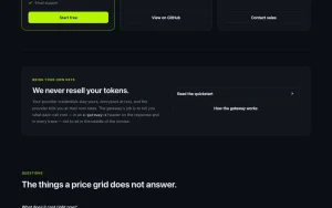AcruxCore pricing page with plans and prices — screenshot of the coding AI tool, 2026-10-01