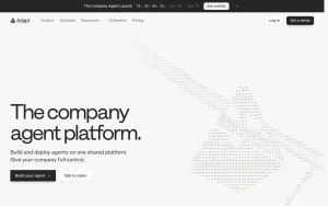Adapt homepage — screenshot of the productivity & writing AI tool, 2026-10-02