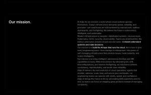 Adps AI about page — screenshot of the coding AI tool, 2026-10-02