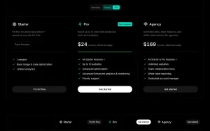 Adps AI pricing page with plans and prices — screenshot of the coding AI tool, 2026-10-02