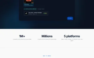 AdWhispr homepage — screenshot of the productivity & writing AI tool, 2026-10-01