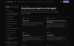 Agent Planners documentation — screenshot of the productivity & writing AI tool, 2026-10-01