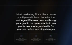 Agent Planners homepage — screenshot of the productivity & writing AI tool, 2026-10-01