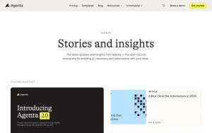 Agenta blog — screenshot of the productivity & writing AI tool, 2026-10-02
