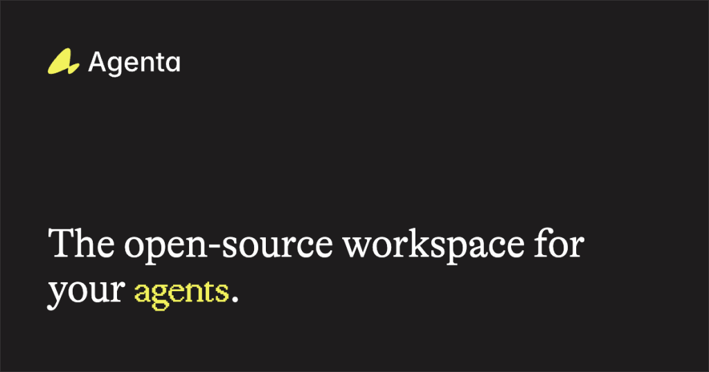 Agenta homepage screenshot, productivity & writing AI tool