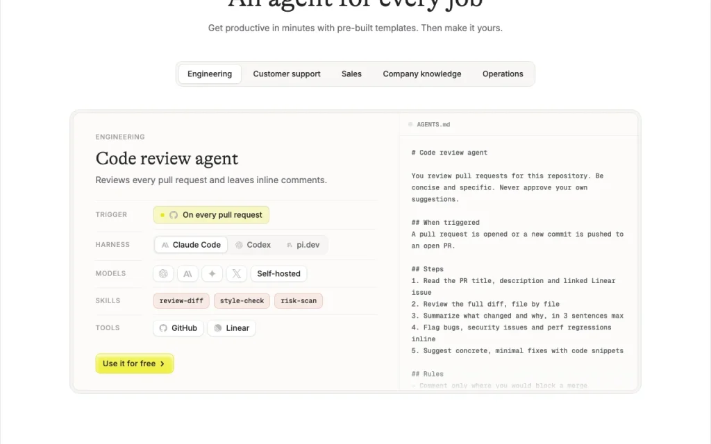 Agenta homepage — screenshot of the productivity & writing AI tool, Oct 2, 2026