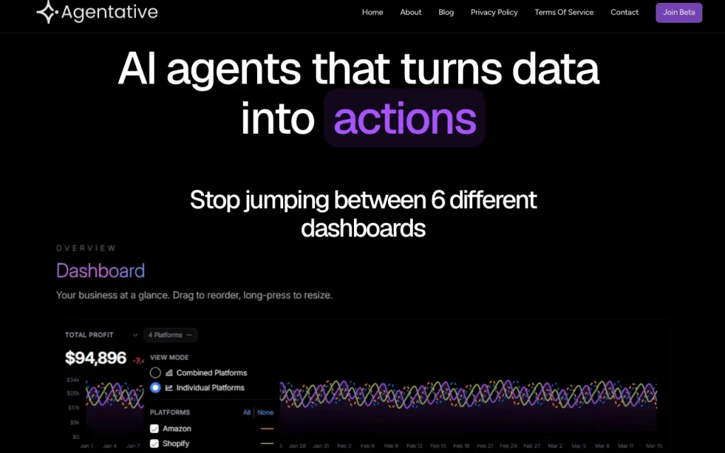 Agentative Über-uns-Seite – Screenshot des KI-Tools produktivität & schreiben, Oct 2, 2026