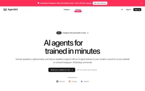 Agentkit homepage — screenshot of the chat assistants AI tool, 2026-10-01
