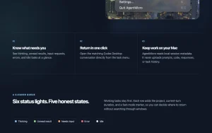 AgentMicro homepage — screenshot of the coding AI tool, 2026-10-01