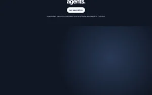 AgentMicro homepage — screenshot of the coding AI tool, 2026-10-01