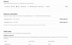AgentSky pricing page with plans and prices — screenshot of the coding AI tool, 2026-10-01