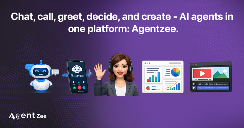 AgentZee homepage screenshot, productivity & writing AI tool