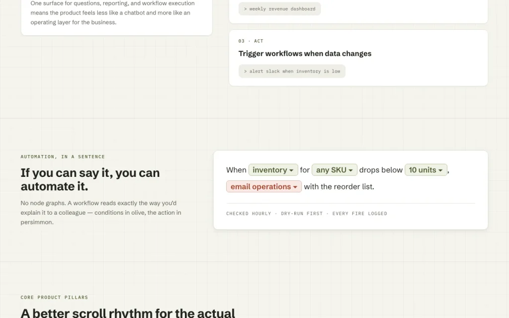 AI for Database homepage — screenshot of the productivity & writing AI tool, Oct 1, 2026