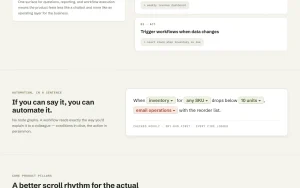 AI for Database homepage page homepage screenshot, productivity & writing AI tool
