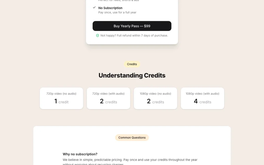 AIArtist pricing page with plans and prices — screenshot of the video AI tool, Oct 2, 2026