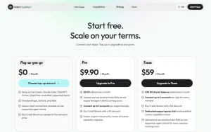 Aident Loadout (Aident AI) pricing page with plans and prices — screenshot of the productivity & writing AI tool, 2026-10-02