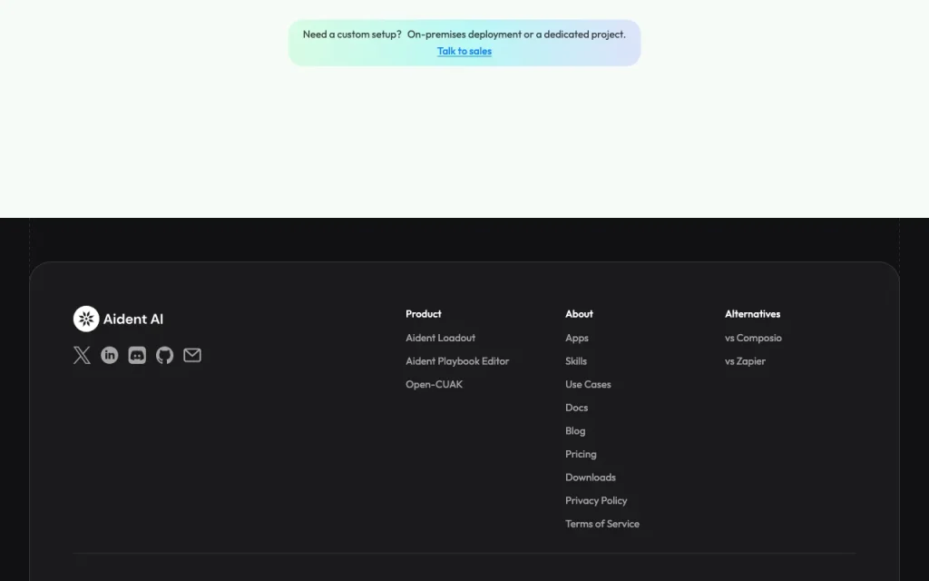 Aident Loadout (Aident AI) pricing page with plans and prices — screenshot of the productivity & writing AI tool, Oct 2, 2026