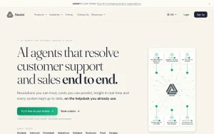 Aissist homepage — screenshot of the productivity & writing AI tool, 2026-10-02