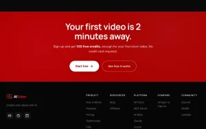 AITuber FAQ page — screenshot of the video AI tool, 2026-10-01