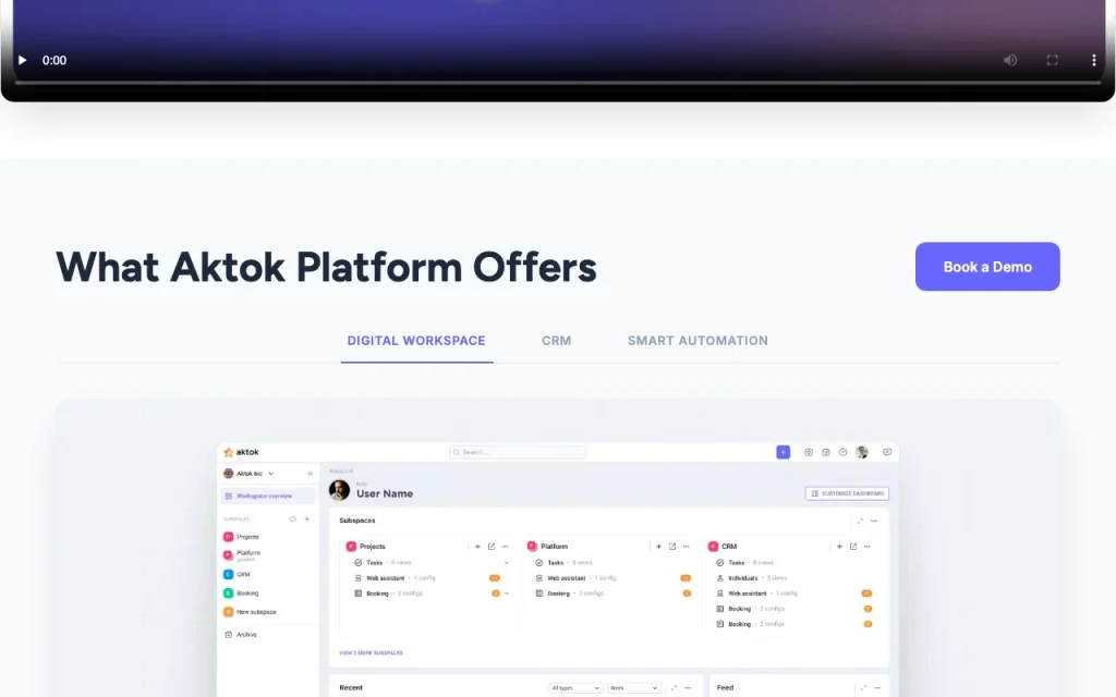 Aktok homepage — screenshot of the productivity & writing AI tool, Oct 2, 2026