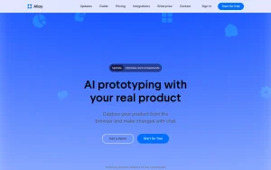 Alloy homepage — screenshot of the coding AI tool, 2026-10-02